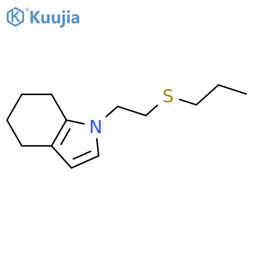 1H-Indole, 4,5,6,7-tetrahydro-1-[2-(propylthio)ethyl]- structure