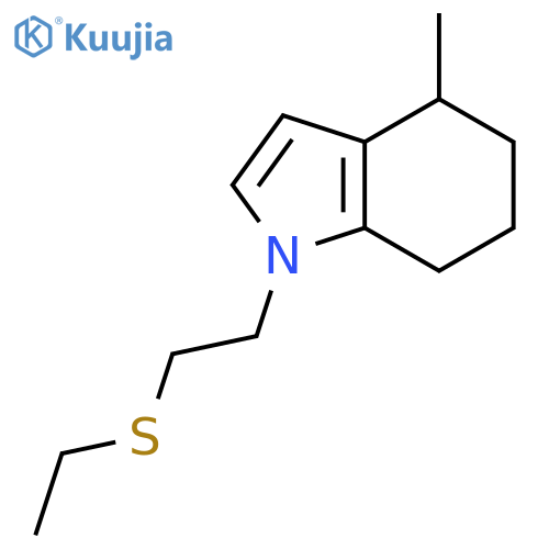1H-Indole, 1-[2-(ethylthio)ethyl]-4,5,6,7-tetrahydro-4-methyl- structure