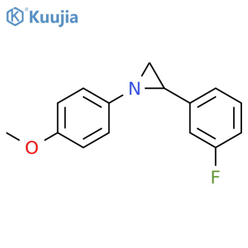 Aziridine, 2-(3-fluorophenyl)-1-(4-methoxyphenyl)- structure