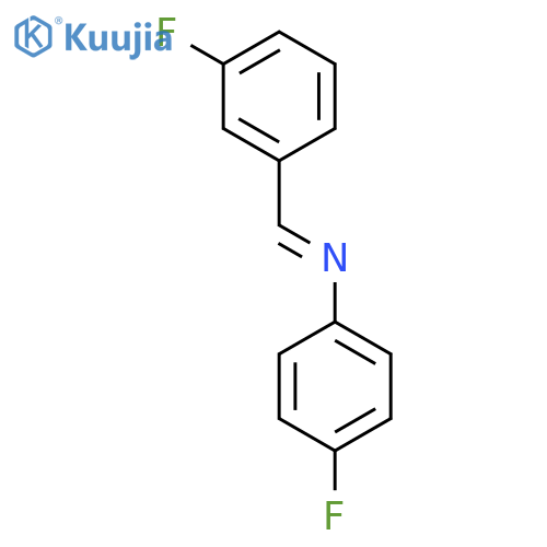 BENZENAMINE, 4-FLUORO-N-[(3-FLUOROPHENYL)METHYLENE]- structure