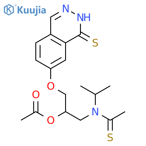 Ethanethioamide,N-[2-(acetyloxy)-3-[(3,4-dihydro-4-thioxo-6-phthalazinyl)oxy]propyl]-N-(1-methylethyl)- structure