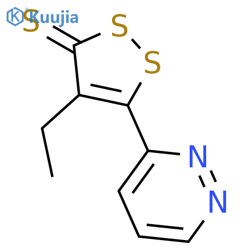 3H-1,2-Dithiole-3-thione, 4-ethyl-5-(3-pyridazinyl)- structure
