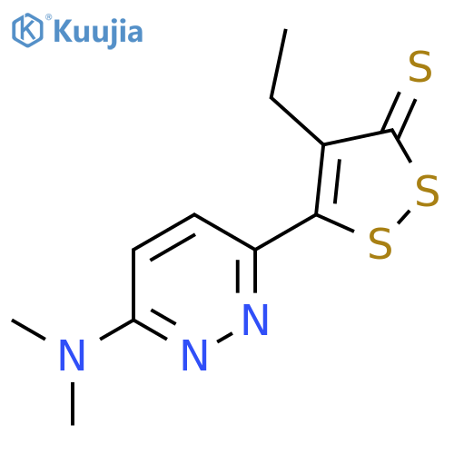 3H-1,2-DITHIOLE-3-THIONE, 5-[6-(DIMETHYLAMINO)-3-PYRIDAZINYL]-4-ETHYL- structure