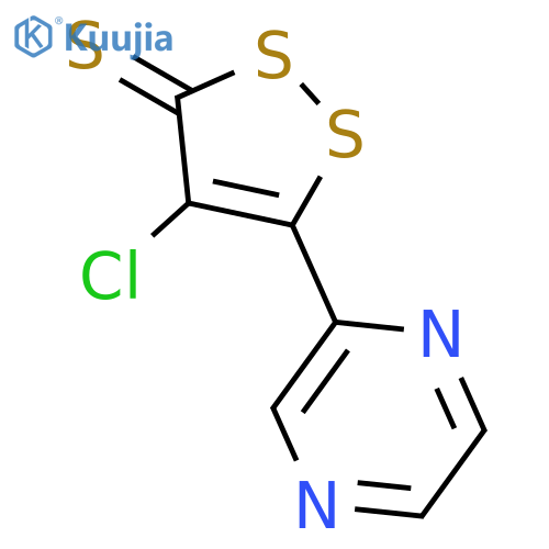 3H-1,2-Dithiole-3-thione, 4-chloro-5-pyrazinyl- structure