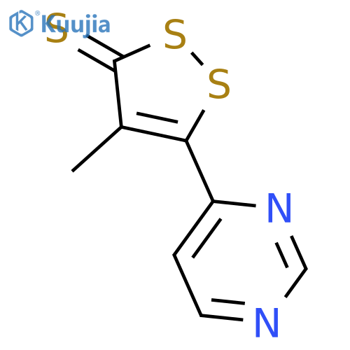 3H-1,2-DITHIOLE-3-THIONE, 4-METHYL-5-(4-PYRIMIDINYL)- structure