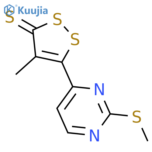 3H-1,2-Dithiole-3-thione, 4-methyl-5-[2-(methylthio)-4-pyrimidinyl]- structure
