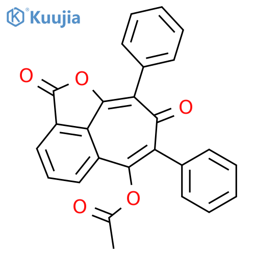 CYCLOHEPT[CD]ISOBENZOFURAN-2,8-DIONE, 6-(ACETYLOXY)-7,9-DIPHENYL- structure