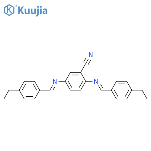 Benzonitrile, 2,5-bis[[(4-ethylphenyl)methylene]amino]- structure