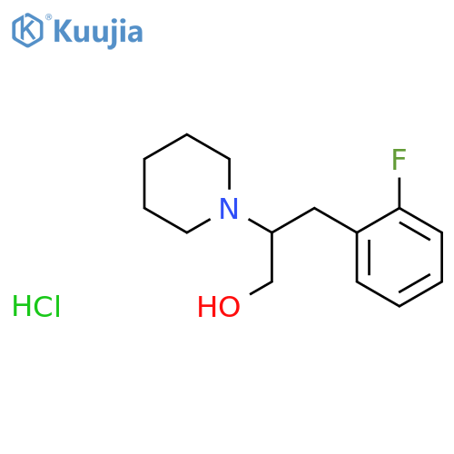 1-Piperidineethanol, b-[(2-fluorophenyl)methyl]-,hydrochloride (1:1) structure