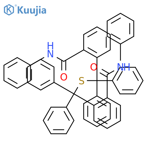 Benzamide, 2,2'-[thiobis(diphenylmethylene)]bis[N-phenyl- structure