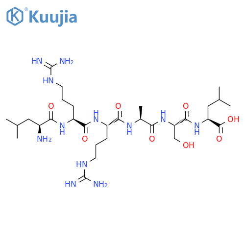 L-LEUCINE, N-[N-[N-[N2-(N2-L-LEUCYL-L-ARGINYL)-L-ARGINYL]-L-ALANYL]-L-SERYL]- structure