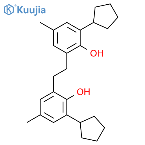 Phenol, 2,2'-(1,2-ethanediyl)bis[6-cyclopentyl-4-methyl- structure