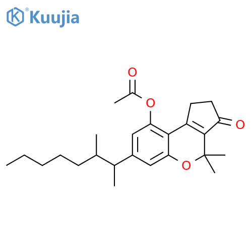 Cyclopenta[c][1]benzopyran-3(2H)-one,9-(acetyloxy)-7-(1,2-dimethylheptyl)-1,4-dihydro-4,4-dimethyl- structure