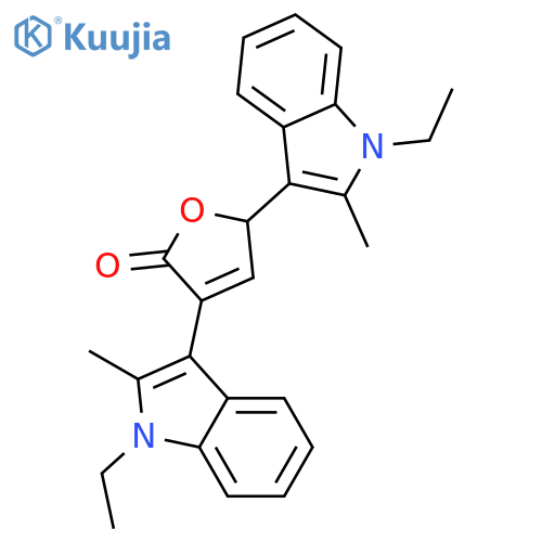 2(5H)-Furanone, 3,5-bis(1-ethyl-2-methyl-1H-indol-3-yl)- structure
