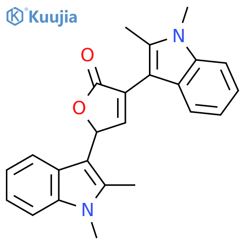 2(5H)-Furanone, 3,5-bis(1,2-dimethyl-1H-indol-3-yl)- structure