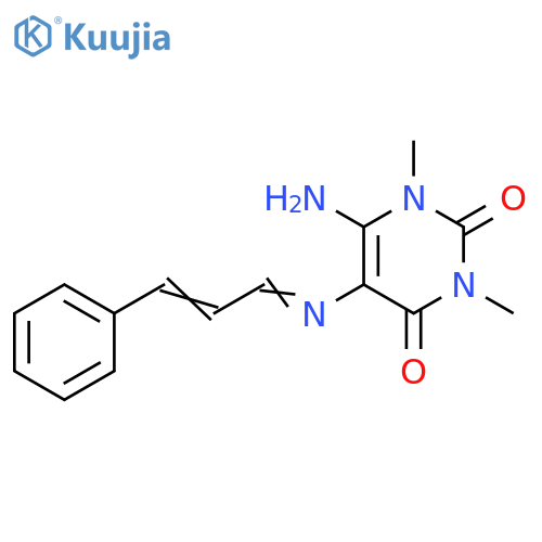 2,4(1H,3H)-Pyrimidinedione, 6-amino-1,3-dimethyl-5-[(3-phenyl-2-propen-1-ylidene)amino]- structure