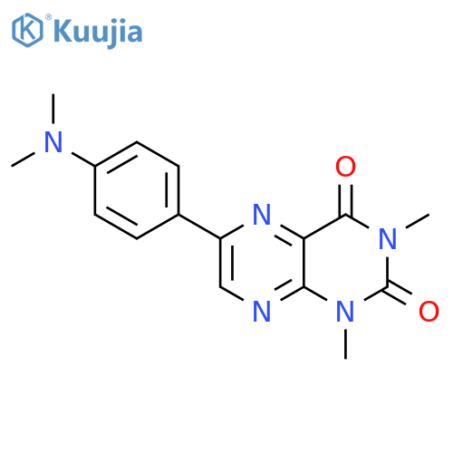 2,4(1H,3H)-Pteridinedione, 6-[4-(dimethylamino)phenyl]-1,3-dimethyl- structure