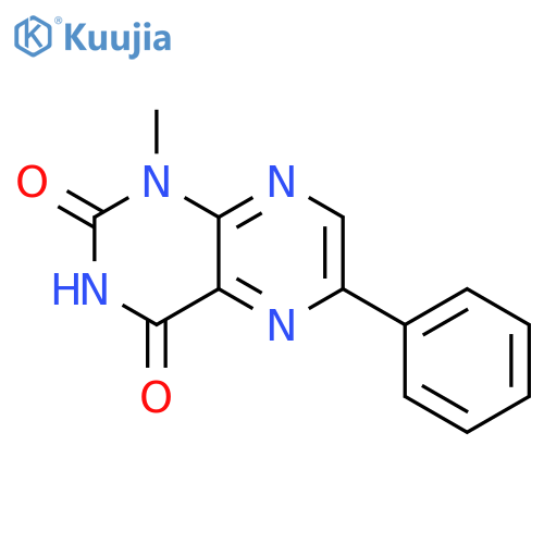 2,4(1H,3H)-Pteridinedione, 1-methyl-6-phenyl- structure