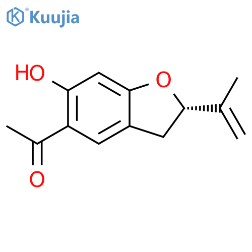 Ethanone,1-[2,3-dihydro-6-hydroxy-2-(1-methylethenyl)-5-benzofuranyl]-, (S)- structure
