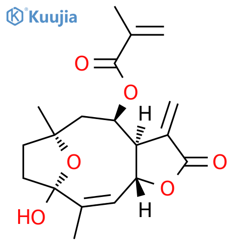 2-Propenoic acid,2-methyl-,(3aR,4R,6S,9R,10Z,11aR)-2,3,3a,4,5,6,7,8,9,11a-decahydro-9-hydroxy-6,10-dimethyl-3-methylene-2-oxo-6,9-epoxycyclodeca[b]furan-4-ylester (9CI) structure