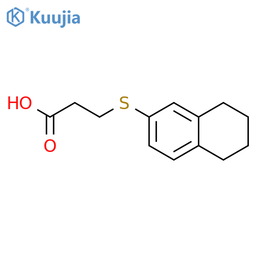 Propanoic acid,3-[(5,6,7,8-tetrahydro-2-naphthalenyl)thio]- structure