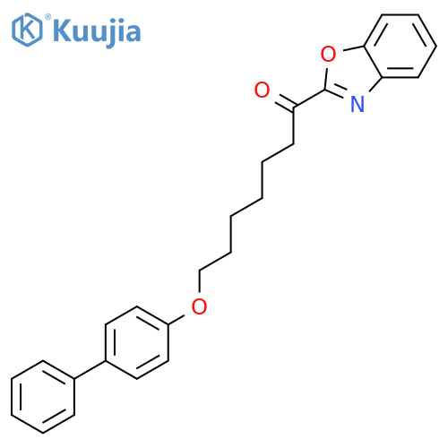 1-Heptanone, 1-(2-benzoxazolyl)-7-([1,1'-biphenyl]-4-yloxy)- structure