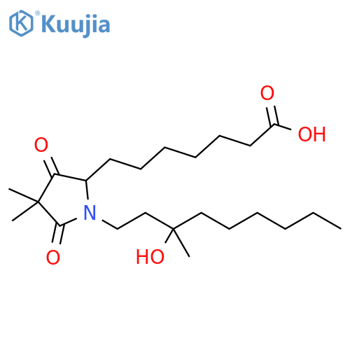 2-Pyrrolidineheptanoic acid,1-(3-hydroxy-3-methylnonyl)-4,4-dimethyl-3,5-dioxo- structure