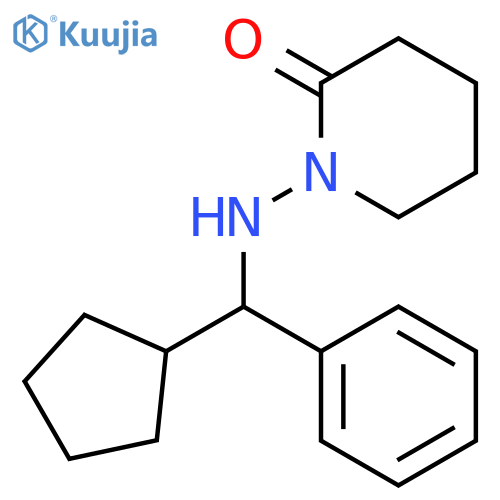 2-Piperidinone, 1-[(cyclopentylphenylmethyl)amino]-, (+)- structure