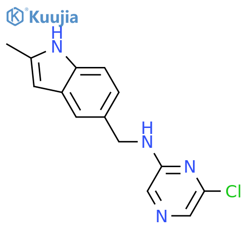 1H-INDOLE-5-METHANAMINE, N-(6-CHLOROPYRAZINYL)-2-METHYL- structure