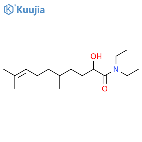 8-DECENAMIDE, N,N-DIETHYL-2-HYDROXY-5,9-DIMETHYL- structure