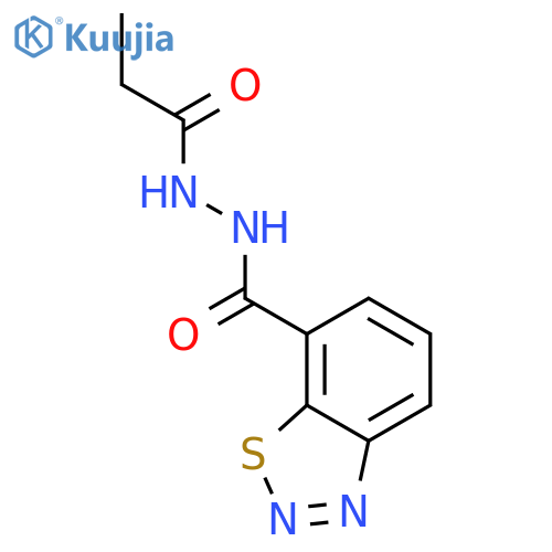 1,2,3-BENZOTHIADIAZOLE-7-CARBOXYLIC ACID, 2-(1-OXOPROPYL)HYDRAZIDE structure