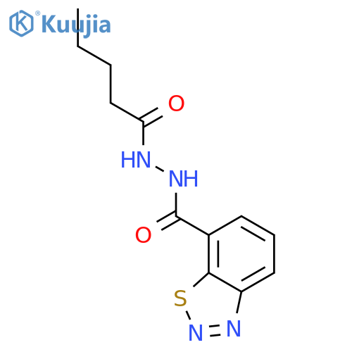 1,2,3-BENZOTHIADIAZOLE-7-CARBOXYLIC ACID, 2-(1-OXOPENTYL)HYDRAZIDE structure