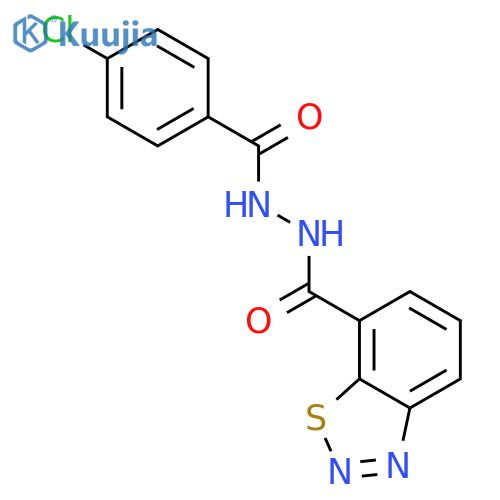 1,2,3-BENZOTHIADIAZOLE-7-CARBOXYLIC ACID, 2-(4-CHLOROBENZOYL)HYDRAZIDE structure