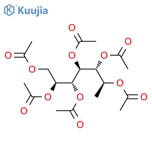 L-GLYCERO-D-GALACTO-HEPTITOL, 7-DEOXY-, HEXAACETATE structure