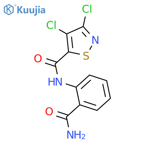 5-Isothiazolecarboxamide, N-[2-(aminocarbonyl)phenyl]-3,4-dichloro- structure