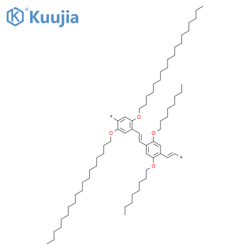 Poly[[2,5-bis(octadecyloxy)-1,4-phenylene]-1,2-ethenediyl[2,5-bis(octyloxy)-1,4-phenylene]-1,2-ethenediyl] structure