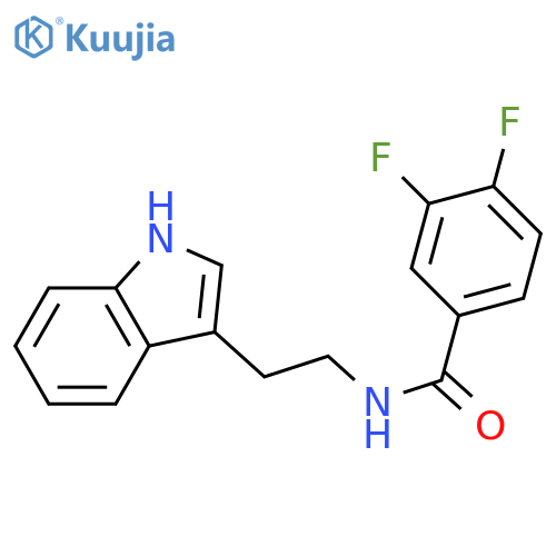 Benzamide, 3,4-difluoro-N-[2-(1H-indol-3-yl)ethyl]- structure