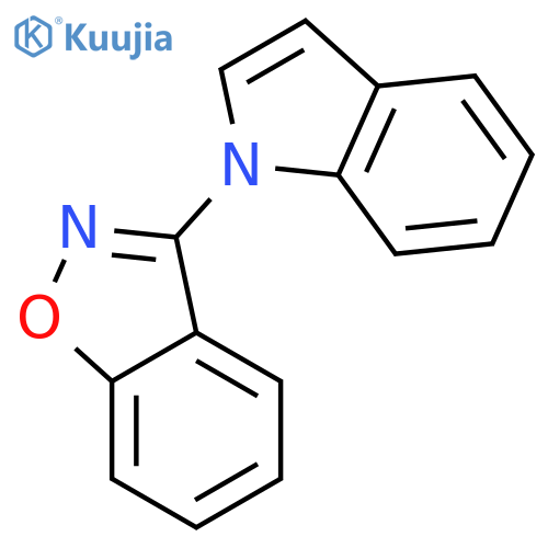 1,2-Benzisoxazole, 3-(1H-indol-1-yl)- structure
