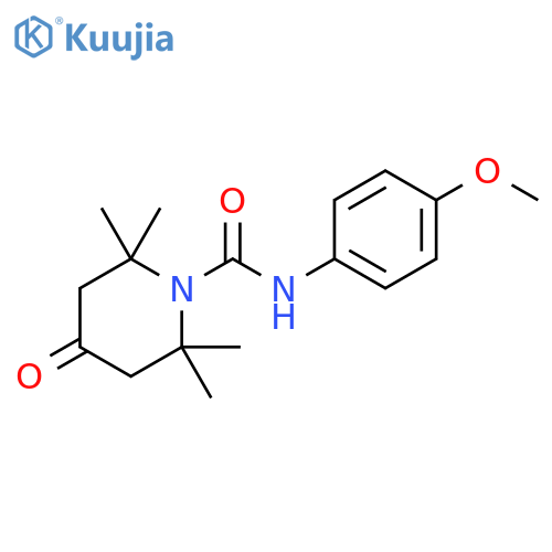 1-Piperidinecarboxamide,N-(4-methoxyphenyl)-2,2,6,6-tetramethyl-4-oxo- structure