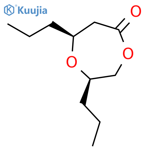 1,4-Dioxepan-5-one, 2,7-dipropyl-, (2R,7S)-rel- structure