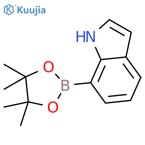 7-(tetramethyl-1,3,2-dioxaborolan-2-yl)-1H-indole structure