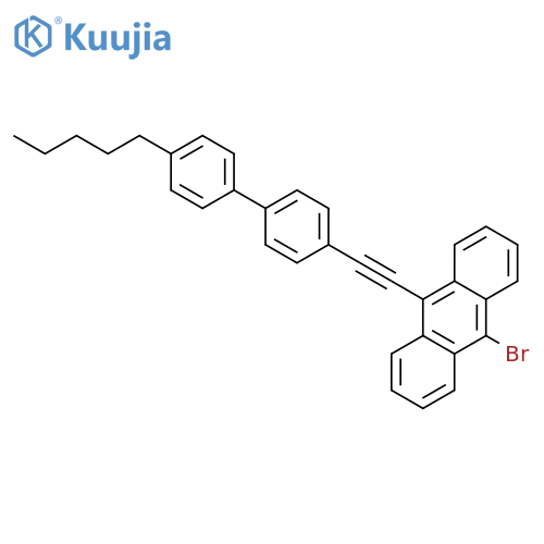 Anthracene, 9-bromo-10-[(4'-pentyl[1,1'-biphenyl]-4-yl)ethynyl]- structure