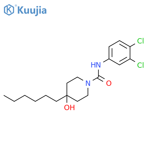 1-PIPERIDINECARBOXAMIDE, N-(3,4-DICHLOROPHENYL)-4-HEXYL-4-HYDROXY- structure