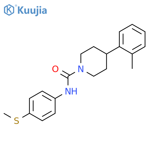 1-Piperidinecarboxamide, 4-(2-methylphenyl)-N-[4-(methylthio)phenyl]- structure