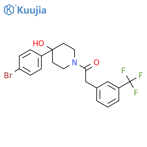 4-Piperidinol, 4-(4-bromophenyl)-1-[[3-(trifluoromethyl)phenyl]acetyl]- structure