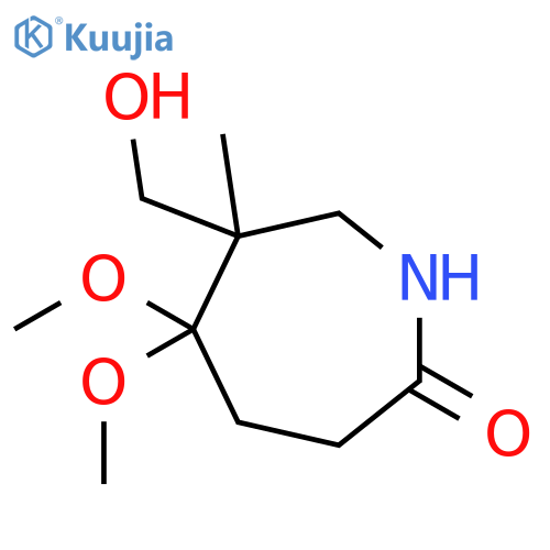 2H-Azepin-2-one,hexahydro-6-(hydroxymethyl)-5,5-dimethoxy-6-methyl- structure