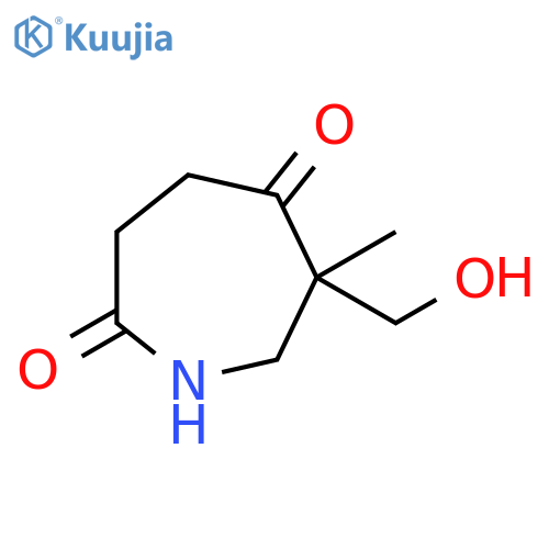 1H-Azepine-2,5-dione, tetrahydro-6-(hydroxymethyl)-6-methyl- structure