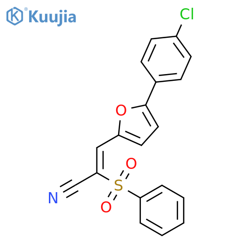 2-Propenenitrile, 3-[5-(4-chlorophenyl)-2-furanyl]-2-(phenylsulfonyl)- structure