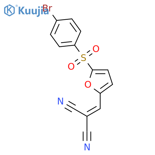 Propanedinitrile, [[5-[(4-bromophenyl)sulfonyl]-2-furanyl]methylene]- structure