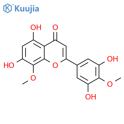 4H-1-Benzopyran-4-one,2-(3,5-dihydroxy-4-methoxyphenyl)-5,7-dihydroxy-8-methoxy- structure